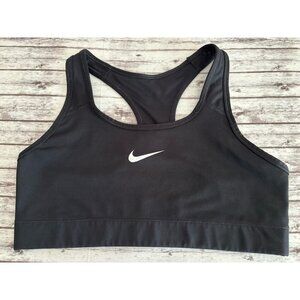 Nike Swoosh Women's Sports Bra Large Black Light Support